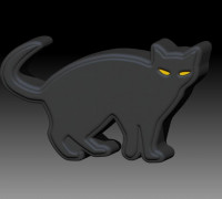 BLACK CAT SOLID SHAMPOO AND MOLD FOR SOAP PUMP 3D model