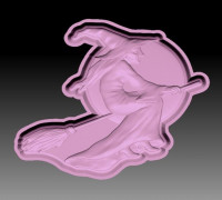 WITCH MOON BATH BOMB MOLD 3D model