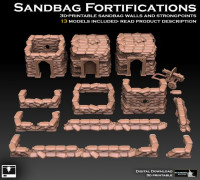 Sandbag Fortifications 3D model