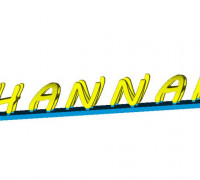 Hannah - nameplate morphing 3D model