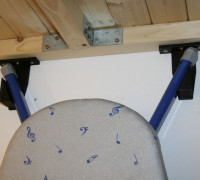 ironing board wall holder, ceiling mounted 3D model