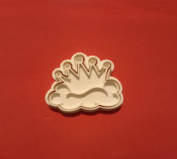 Crown 👑 in a cloud ☁️ Cookie Cutter 3D model