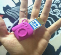 Polaroid camera keychain 3D model