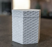 Hexagon textured box 3D model