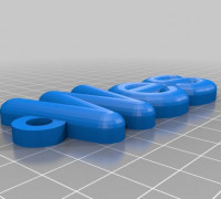 Wes name keychain 3D model