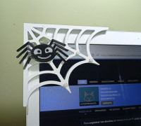 Corner Spider Web Ornament 3D model