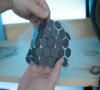 3D Printing on Fabric - Hexagon / Triangle Pattern Test 3D model
