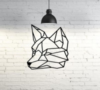 Wolf Face Wall Sculpture 2D 3D model
