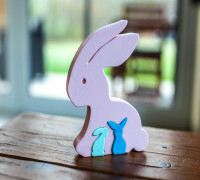 Easter rabbit puzzle 3D model