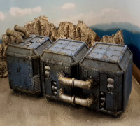 Grimdark block structures 3D model