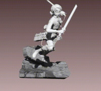 Levi Ackerman diorama figure 3D model