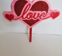 LOVE Heart Topper 3D model