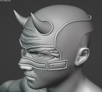 Yellow dare devil cowl 3D model