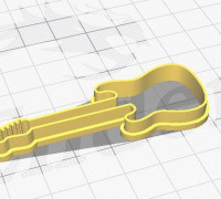 guitar cookie cutter 3D model