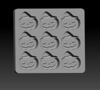 pumpkin - BATH BOMB CONFETTI MICRO MINI MULTI MOLDS, SOLID SHAMPOO 3D model