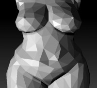 Woman low poly 3D model