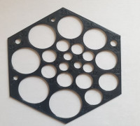 Hexagonal circle trace 3D model