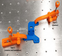 Printed quick clamp for M3 threaded board 3D model
