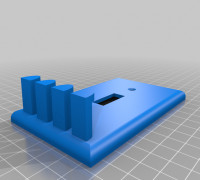 Single lightswitch plate with key hooks 3D model