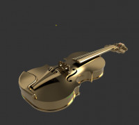 miniature violin 3D model