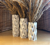 Braided Grass Vases 3D model