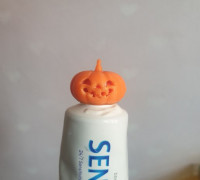 Halloween Pumpkin Toothpaste Topper 3D model