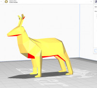 christmas deer low poly 3D model