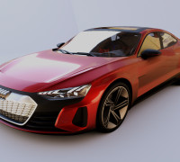 Audi e-tron GT with HQ interior 3D model