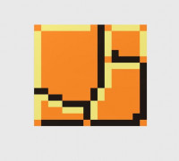Super Mario Bros - Ground multicolor sprite 3D model