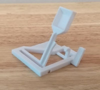 Single Piece Desktop Catapult 3D model