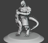 Divinity: Original Sin 2. Lizard Warrior Red Prince 3D model