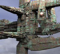 Wraith Destroyer Ship 2 designs 3D model