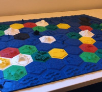 Catan style interlocking tile frames 3D model