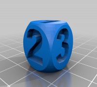 Dice With Numbers, Not Dots. 3D model