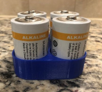 D Battery Organizer 2x2 3D model