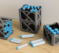 Cool Stacking Battery Holder AA/AAA 3D model