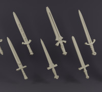 Long Sword Pack 3D model