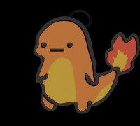 Charmander Keychain 3D model