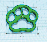 dog footprint 3D model