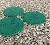 BITCOIN beer coaster (type-2) 3D model