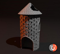 Medieval Style Dice Tower 3D model