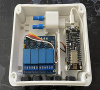 Mount plate 4Ch Relay NodeMCU 10x15 box 3D model