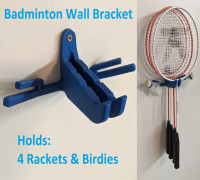 Badminton Set Wall Bracket 3D model