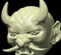 Japanese Daemon Skull 3D model