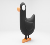Multi-Material Kurzgesagt Duck 3D model