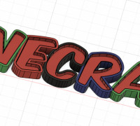 Minecraft LED lettering 3D model