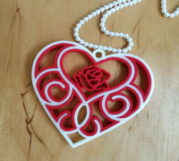 3D printed Quilling Heart 3D model