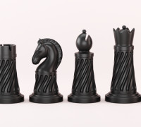 Chess set 3D model