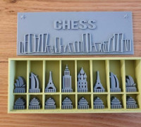 Architecture Chess Set 3D model