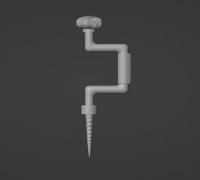 Hand Drill { Micro Tool Set } (28mm Scale) 3D model